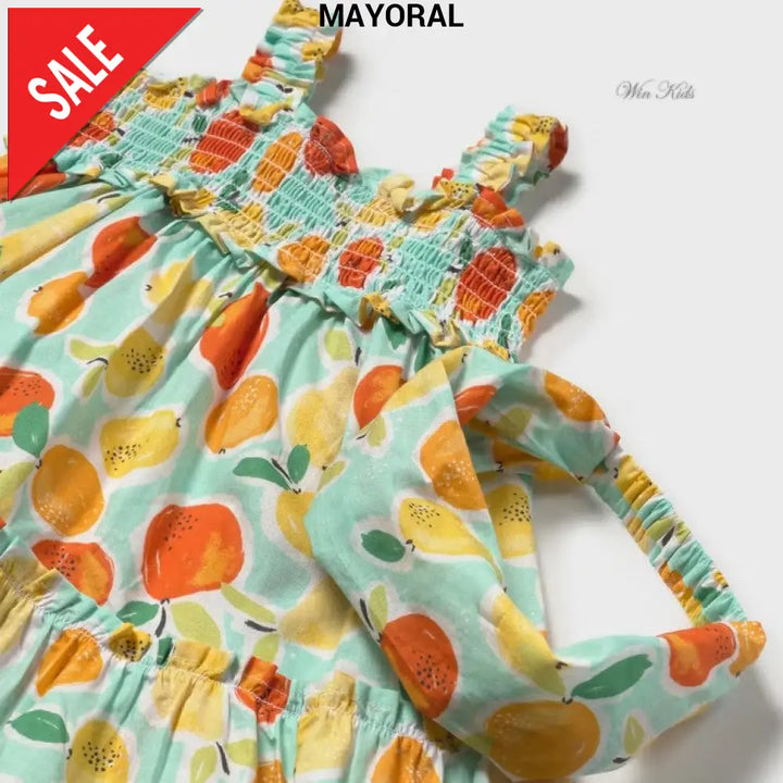 Abito e fascia MAYORAL a fantasia tema frutta 6 mesi - 4 anni Abiti
