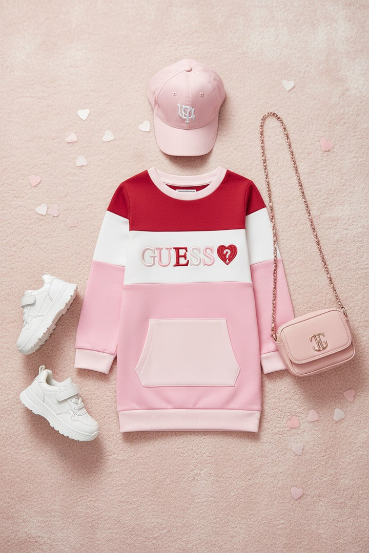 Abito Guess Multi Rosa dalla taglia 2 anni alla 7 anni