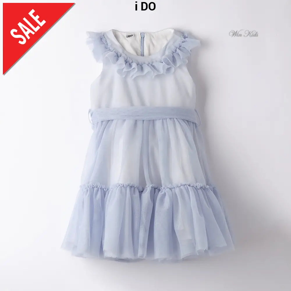 Abito I DO in tulle azzurro dalla 12 mesi alla 8 anni Abiti