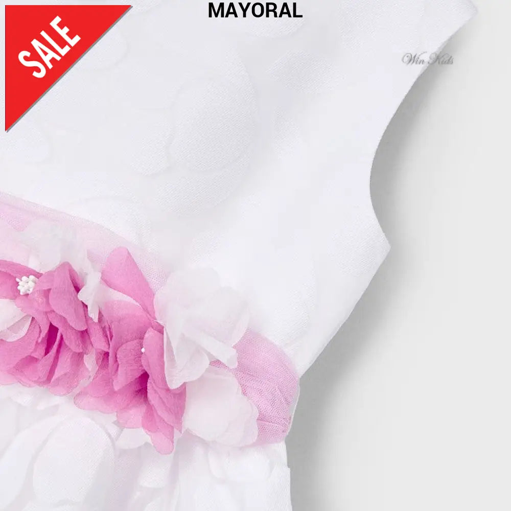 Abito MAYORAL con cintura fiori fuxia 2 anni - 10 anni Abiti