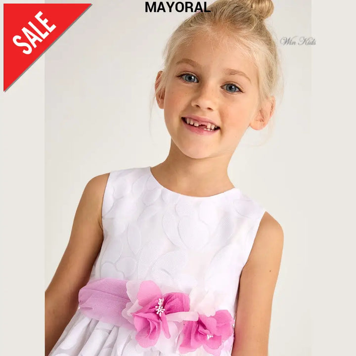 Abito MAYORAL con cintura fiori fuxia 2 anni - 10 anni Abiti