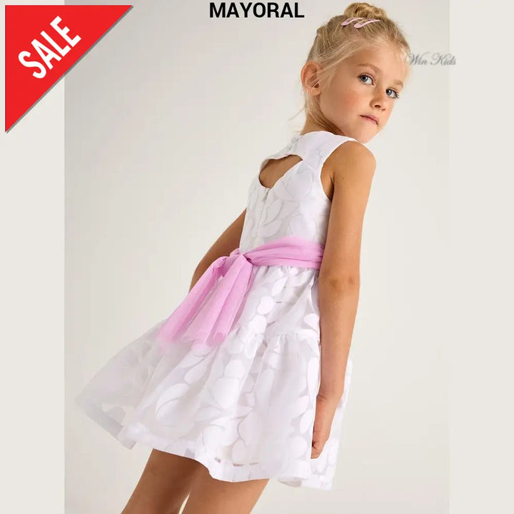 Abito MAYORAL con cintura fiori fuxia 2 anni - 10 anni Abiti