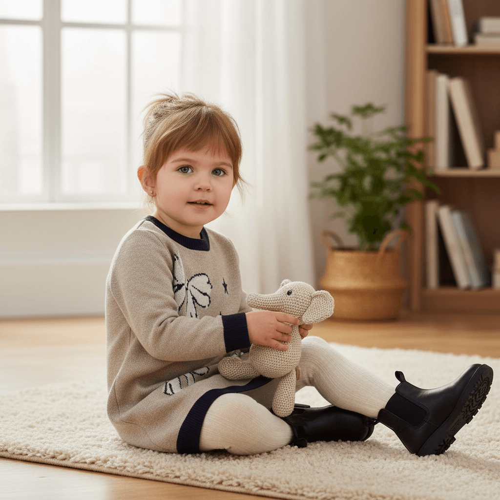 Abito MAYORAL fiocchi beige blu