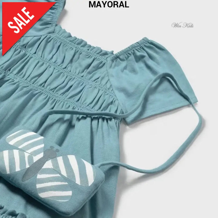 Abito MAYORAL verde con borsa dalla 6 mesi alla 4 anni Abiti