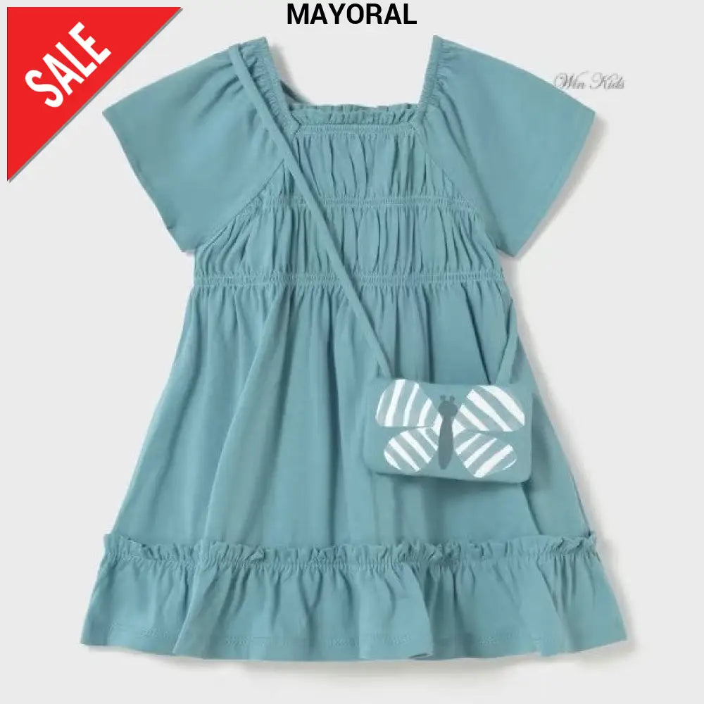Abito MAYORAL verde con borsa dalla 6 mesi alla 4 anni Abiti