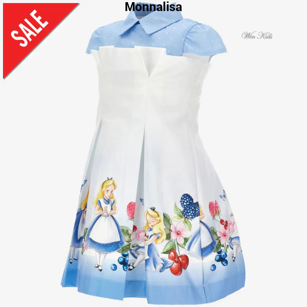Abito MONNALISA bustier fantasia ALICE 2 anni - 10 anni Abiti