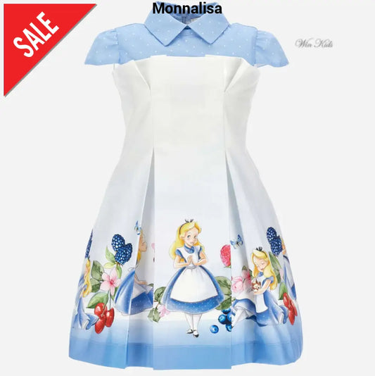 Abito MONNALISA bustier fantasia ALICE 2 anni - 10 anni Abiti
