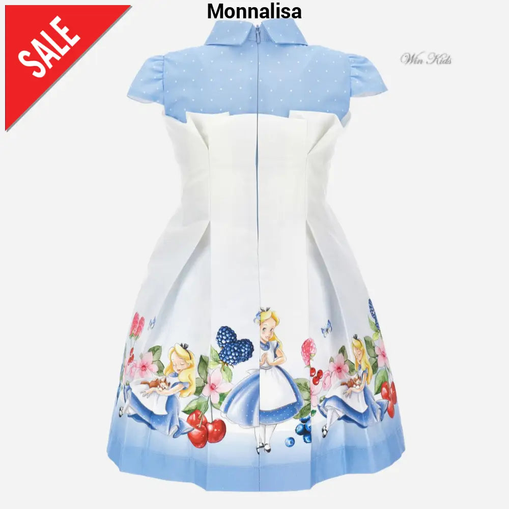 Abito MONNALISA bustier fantasia ALICE 2 anni - 10 anni Abiti