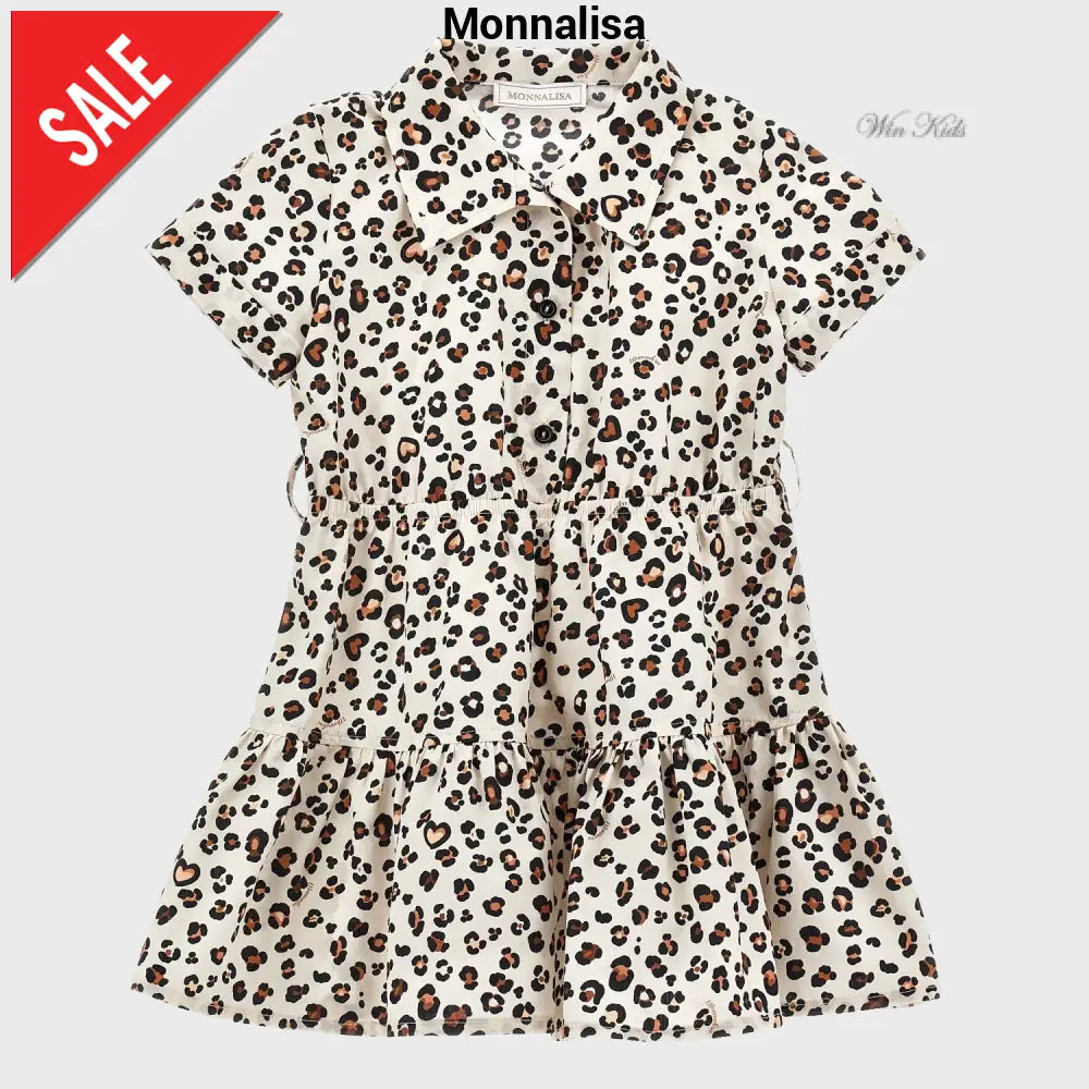 Abito MONNALISA chemisier maculato 2 anni - 10 anni Abiti