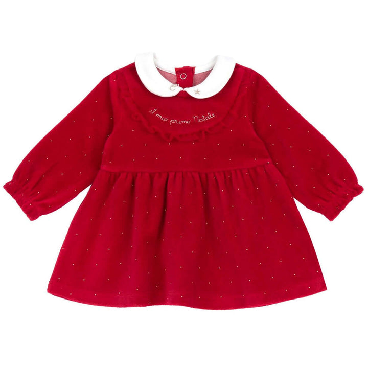 Vestido CHICCO Il Mio First Natale de chenilla roja