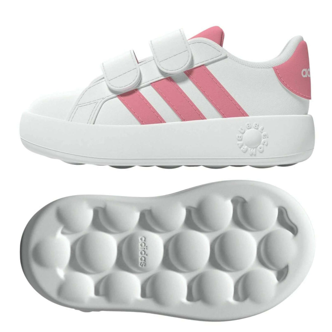 Zapatillas ADIDAS Bubble blanco y rosa 20 - 24