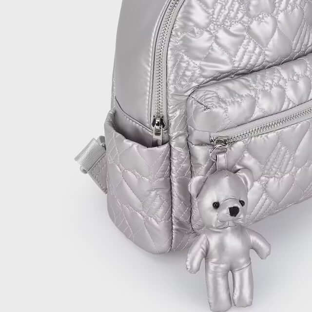 Zainetto MAYORAL Argento con Ciondolo Teddy - Zaino Bambina Imbottito
