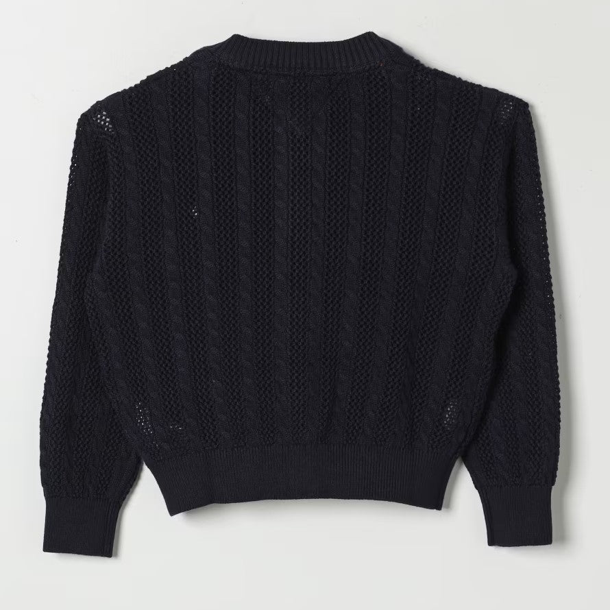 Cardigan TOMMY HILFIGER  in cotone blu da bambina 18 mesi - 10 anni