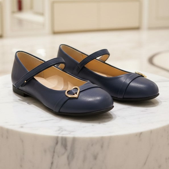 Ballerine Sofia blu con applicazione cuoricino 25 - 36