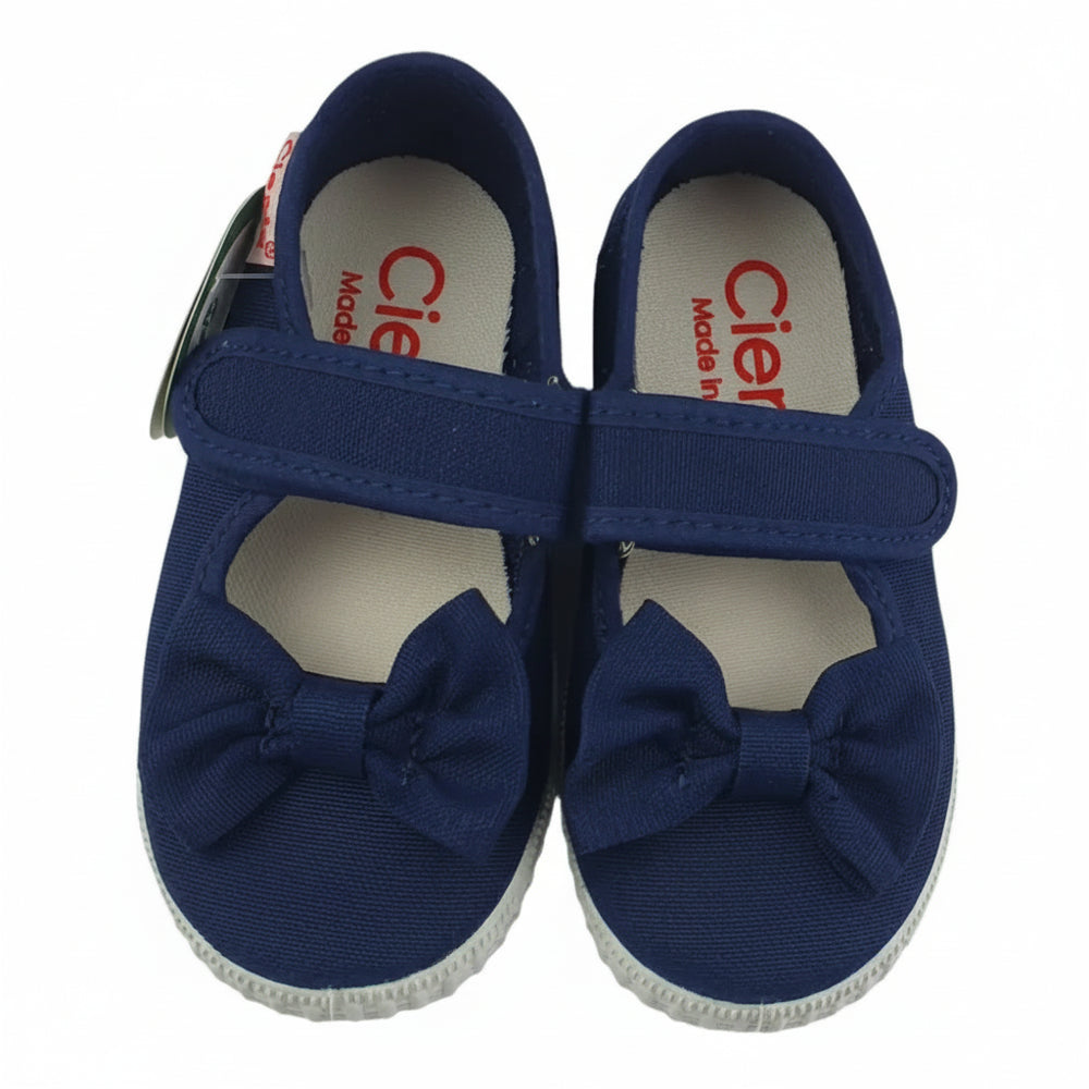 Ballerine CIENTA blu con fiocco in tela 20 - 30 Ballerine