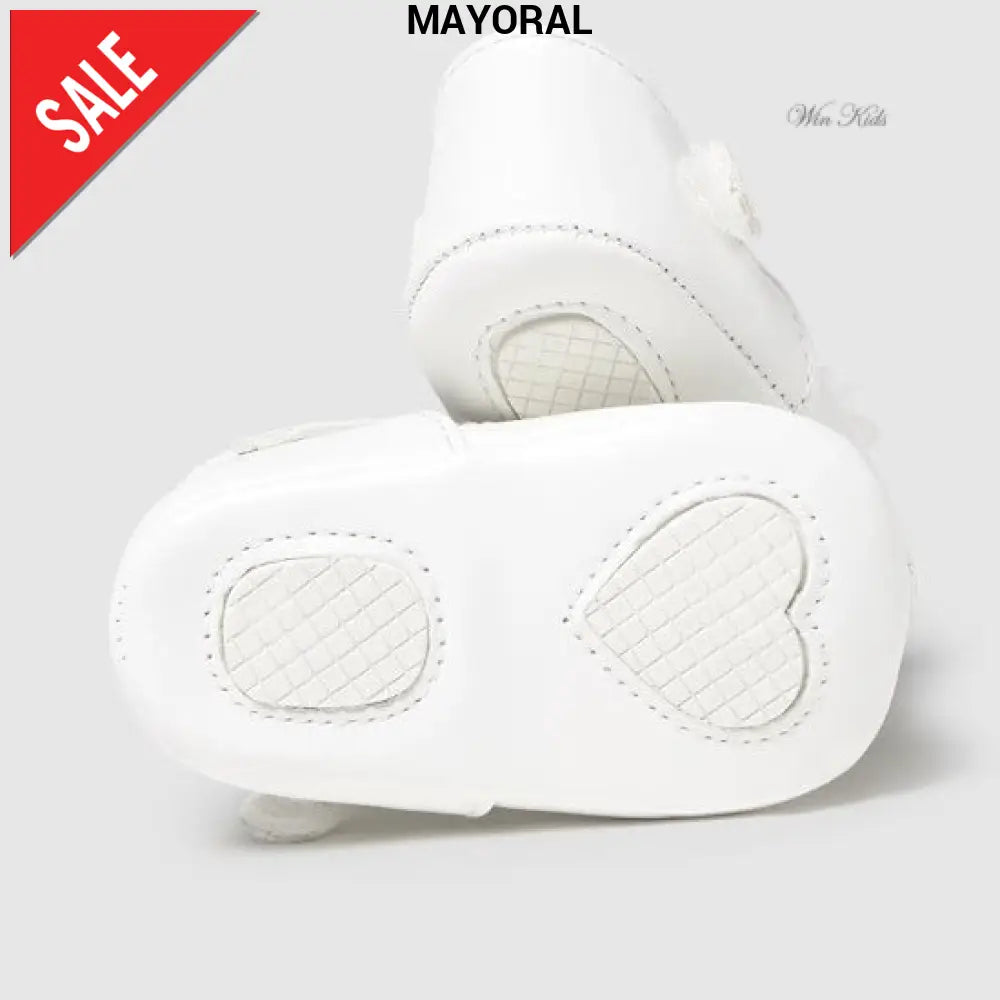 Ballerine MAYORAL neonata bianca con fiore 16 - 19 Ballerine