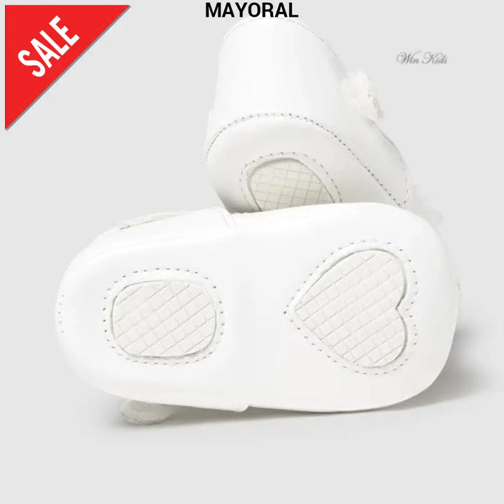 Ballerine MAYORAL neonata bianca con fiore 16 - 19 Ballerine