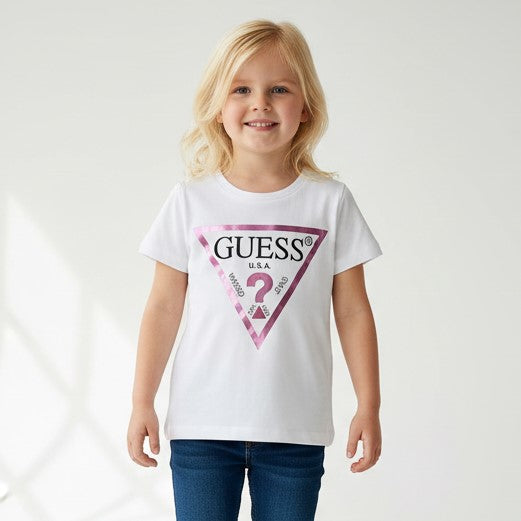 T-shirt GUESS iconica bianca 2 anni - 7 anni