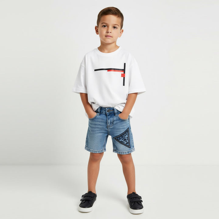 GUESS children's denim shorts with embroidered logo 3 months - 7 years