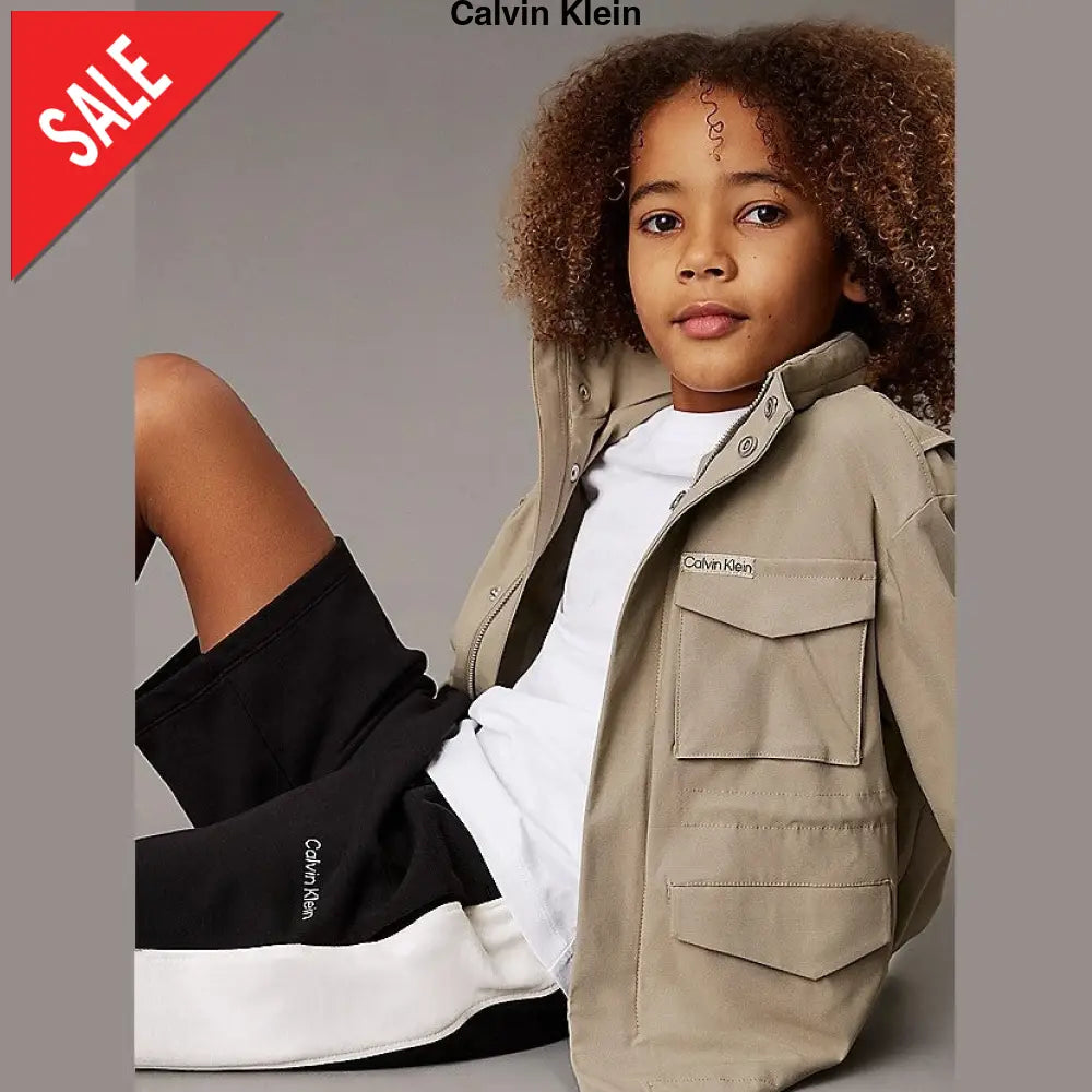 Bermuda CALVIN KLEIN bicolore logo ricamato 4 anni - 16 anni Bermuda