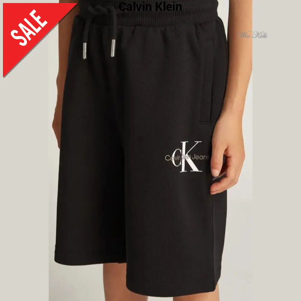 Bermuda CALVIN KLEIN modello sportivo nero con logo 4 anni - 16 anni Bermuda