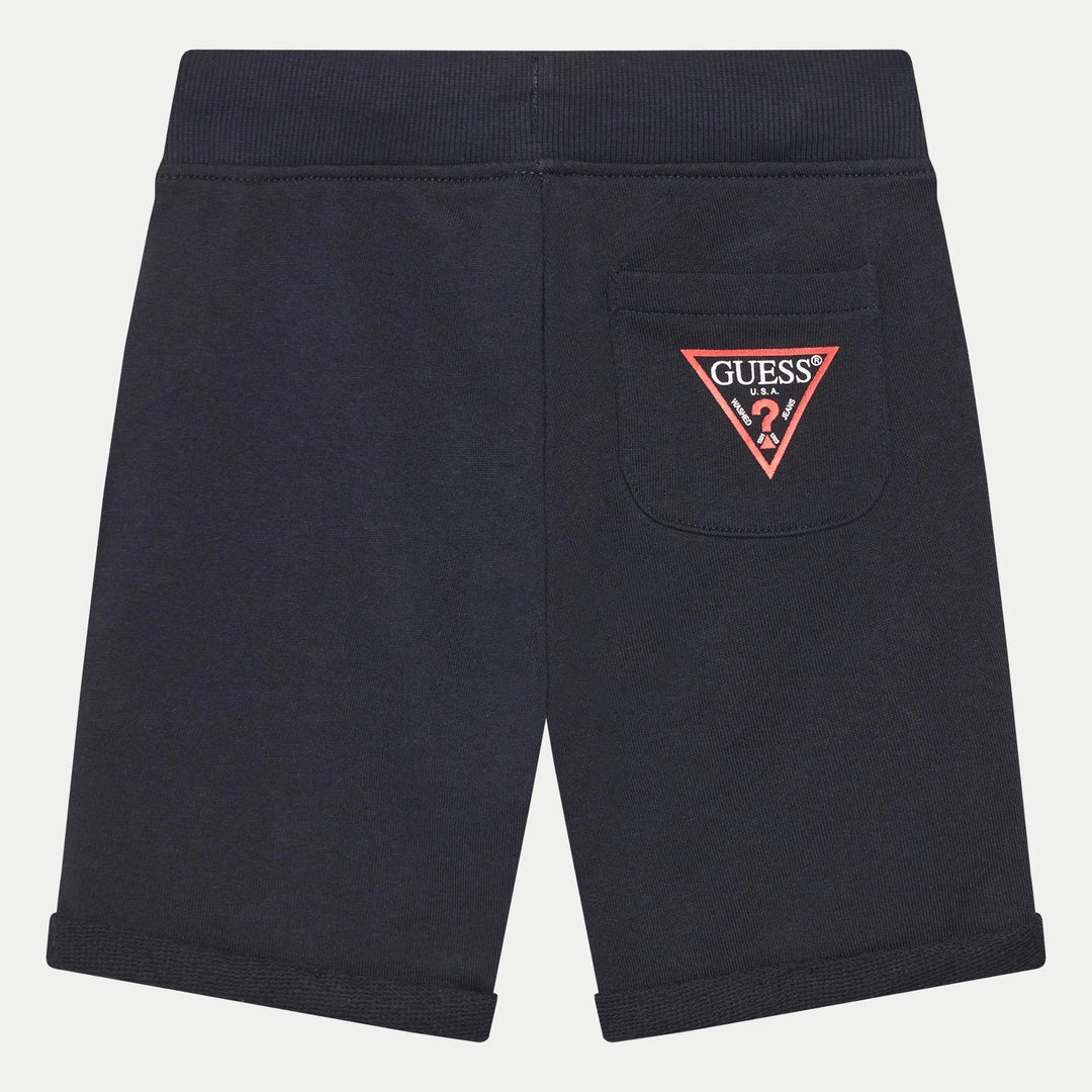 Bermuda GUESS blu in cotone garzato 2 anni - 16 anni