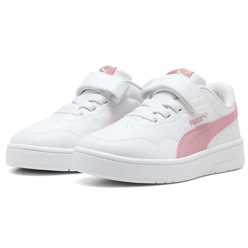 Zapatillas PUMA Court Lally blanco y rosa 28 - 35
