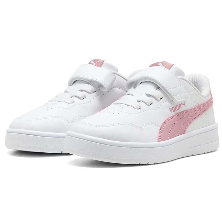 Zapatillas PUMA Court Lally blanco y rosa 28 - 35