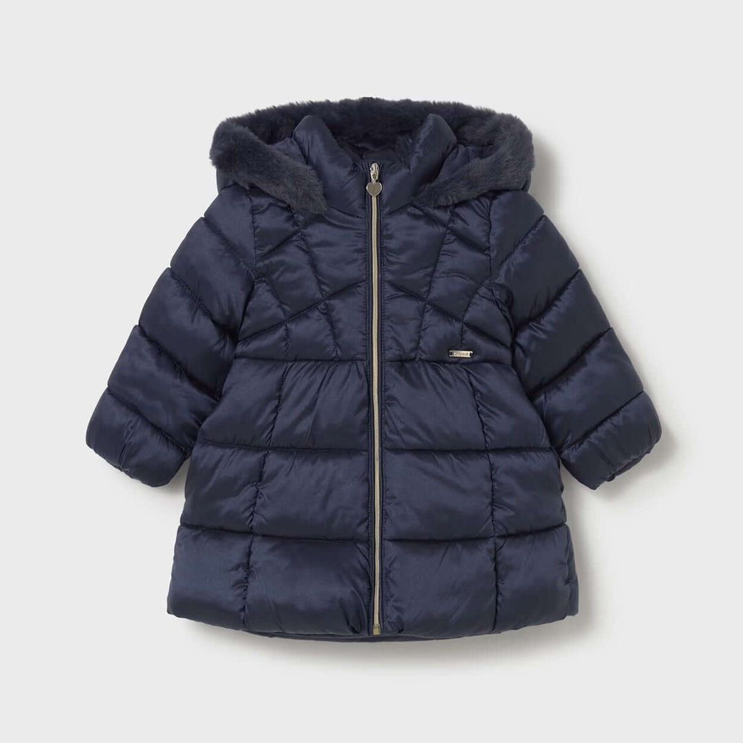 Mayoral long blue jacket 12 months - 4 years