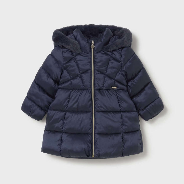 Mayoral long blue jacket 12 months - 4 years