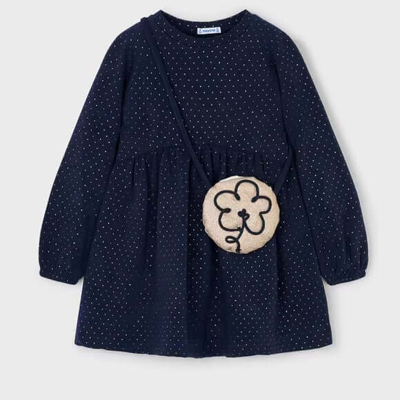 MAYORAL blue dress and handbag 2 years - 10 years