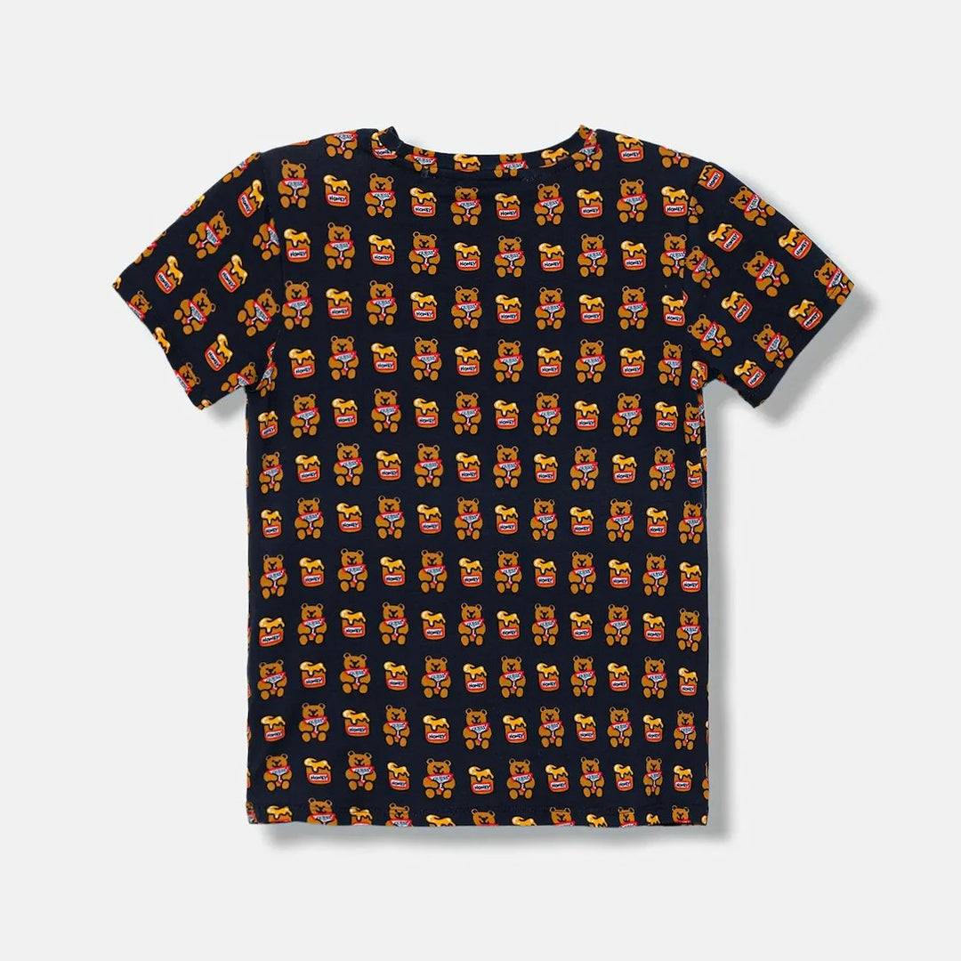 Blue GUESS t-shirt with logoed teddy bears 3 months - 7 years