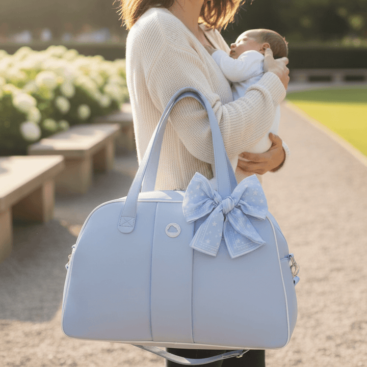 Borsa mamma MAYORAL con fiocco azzurro