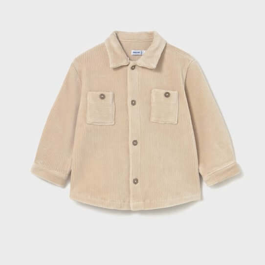 Camicia MAYORAL in morbido velluto a costine beige 6 mesi - 4 anni