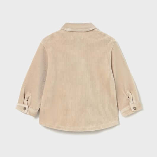 Camicia MAYORAL in morbido velluto a costine beige 6 mesi - 4 anni