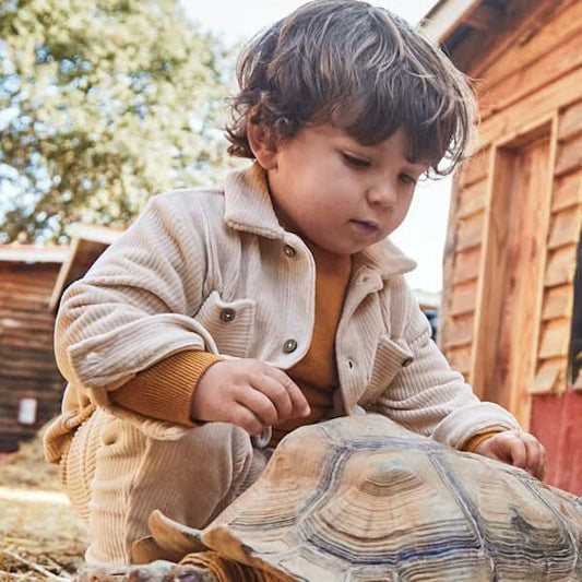 Camicia MAYORAL in morbido velluto a costine beige 6 mesi - 4 anni