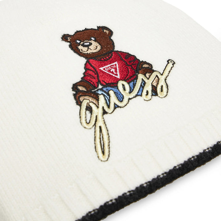 Gorro GUESS crema con osito unisex