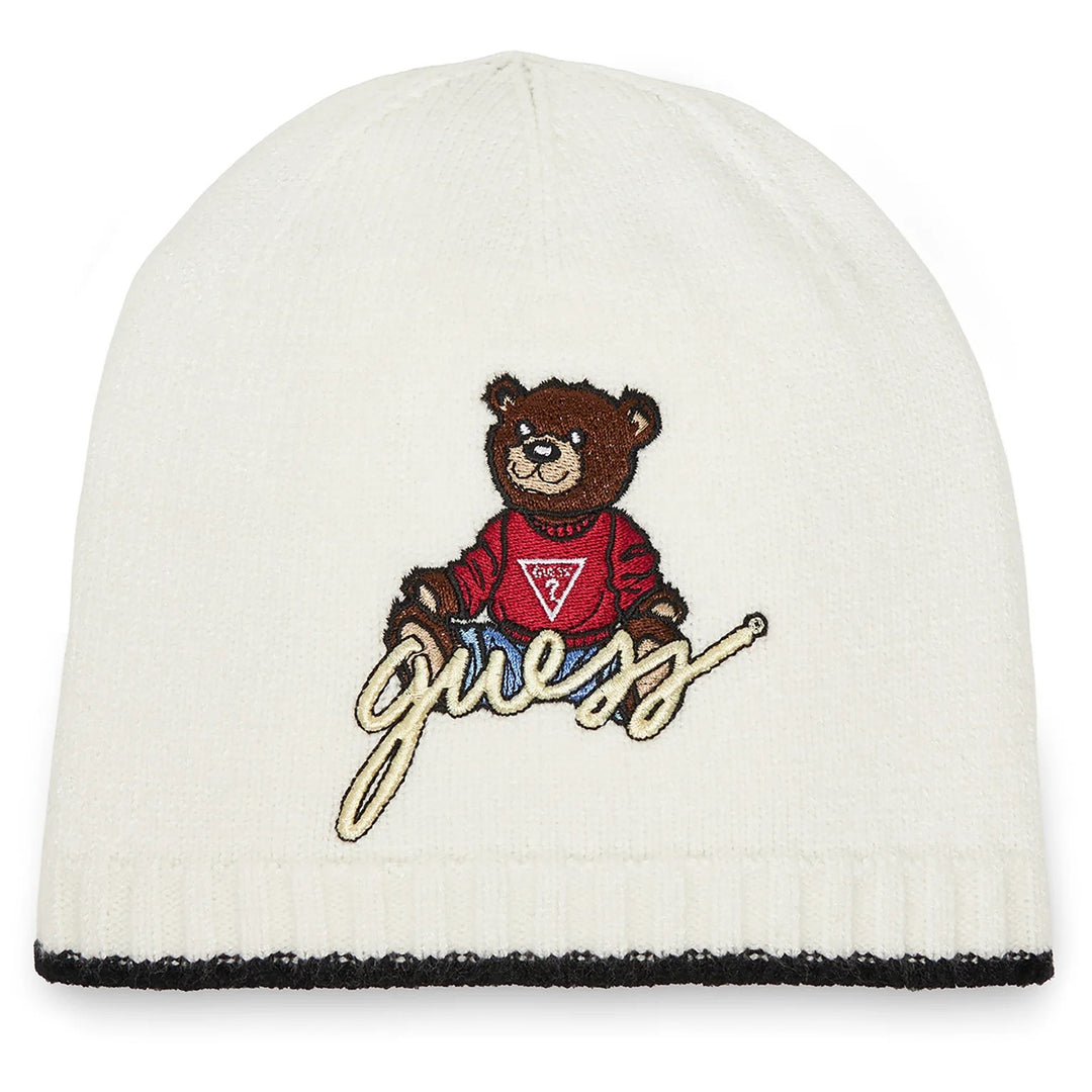 Gorro GUESS crema con osito unisex