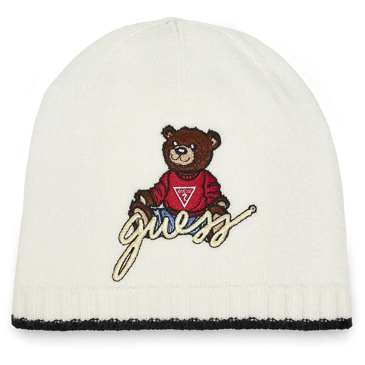 Gorro GUESS crema con osito unisex