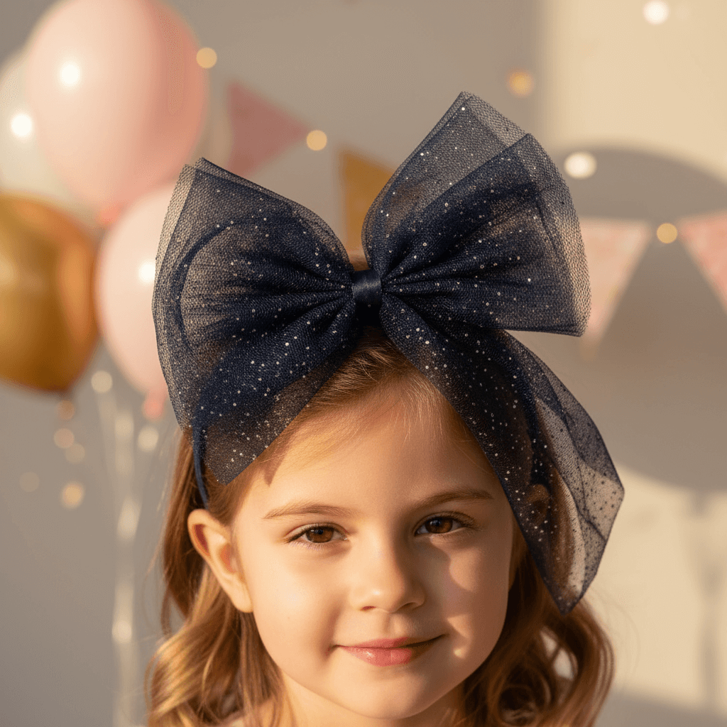 Cerchietto MAYORAL fiocco glitter blu