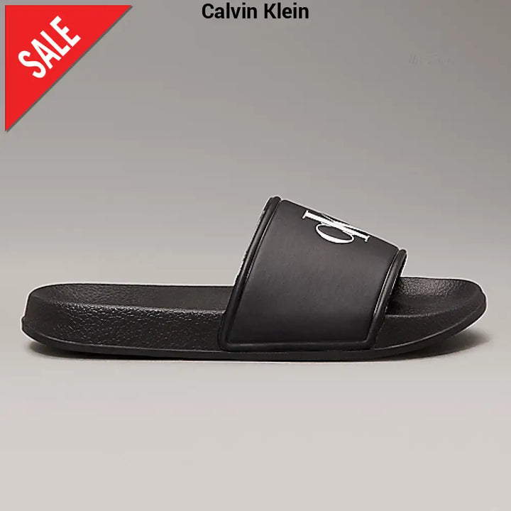 Ciabatta CALVIN KLEIN nero con logo bianco dal 30 fino al 40 Sandali