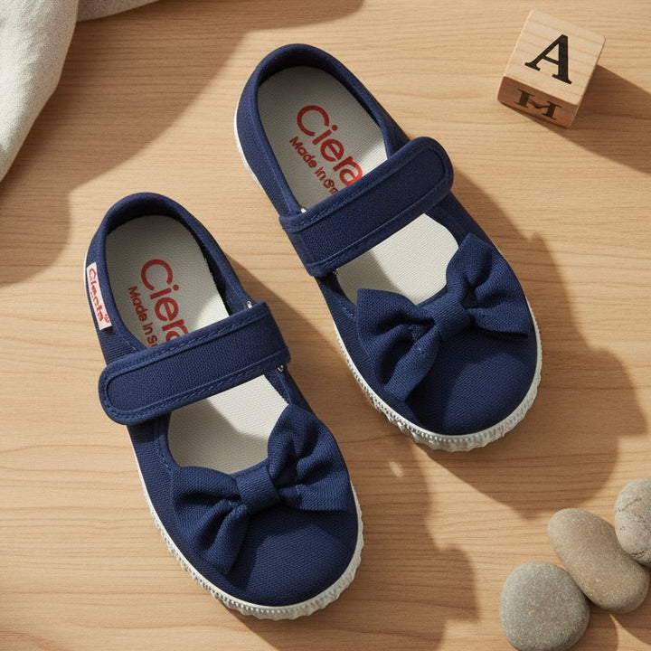 CIENTA blue ballerinas with canvas bow 20 - 30 