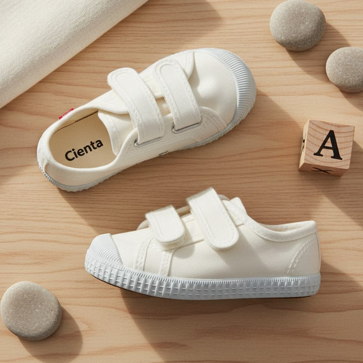 Scarpe CIENTA doppio velcro bianche 21 - 35
