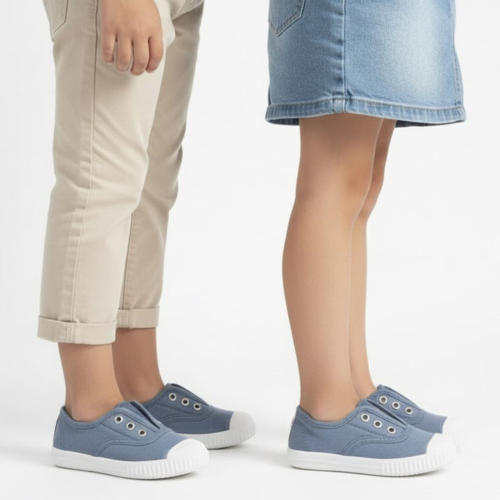 Scarpe Cienta Slip On Blu Delavé Effetto Jeans – Made in Spain (Taglie 21-39)