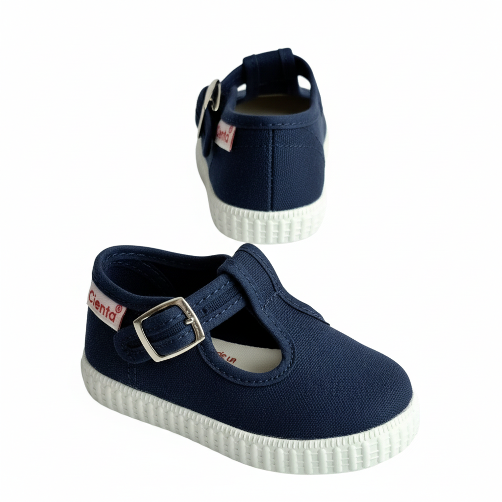 Scarpe CIENTA  in tela occhietto primi passi blu 18 - 24