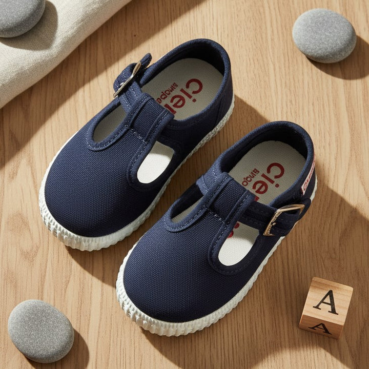 Scarpe CIENTA  in tela occhietto primi passi blu 18 - 24