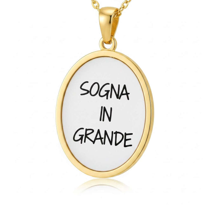 Collana Sogna in Grande – Acciaio Dorato | Gioielli Donna
