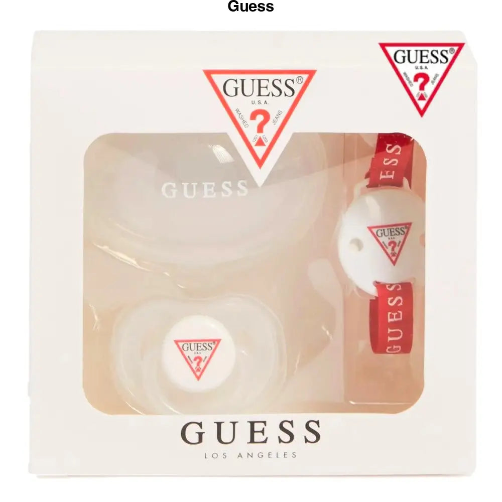 Ciuccio Custodia e BabyClips GUESS BIANCO-ROSSO / TAGLIA UNICA Ciucci