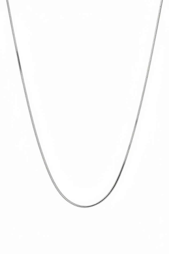 Collana Basic modello a coda di topo ideale per ciondoli color Argento in acciaio - waterproof