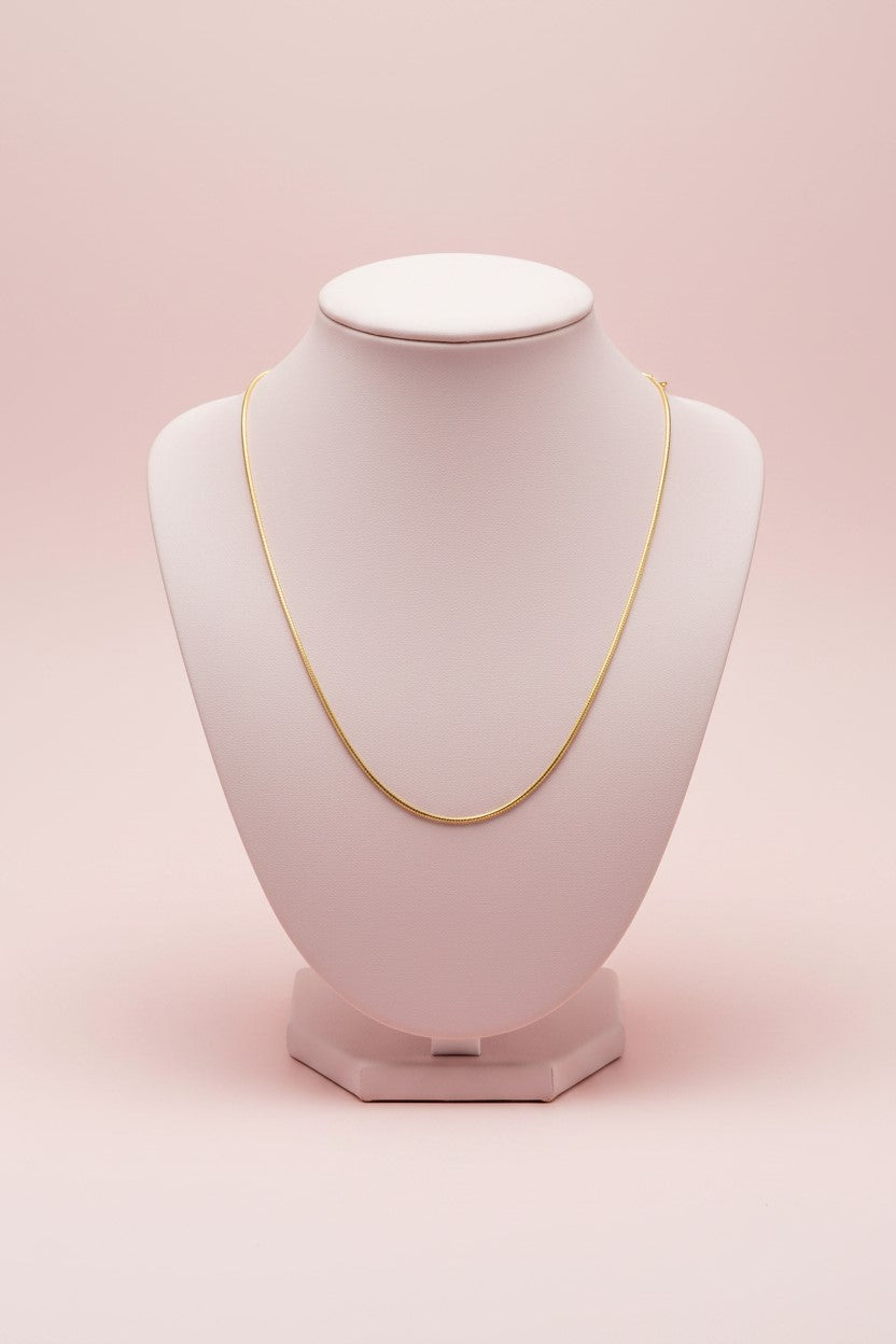 Collana Basic modello a coda di topo lunga 60 + 5 cm ideale per ciondoli color Oro in acciaio - waterproof